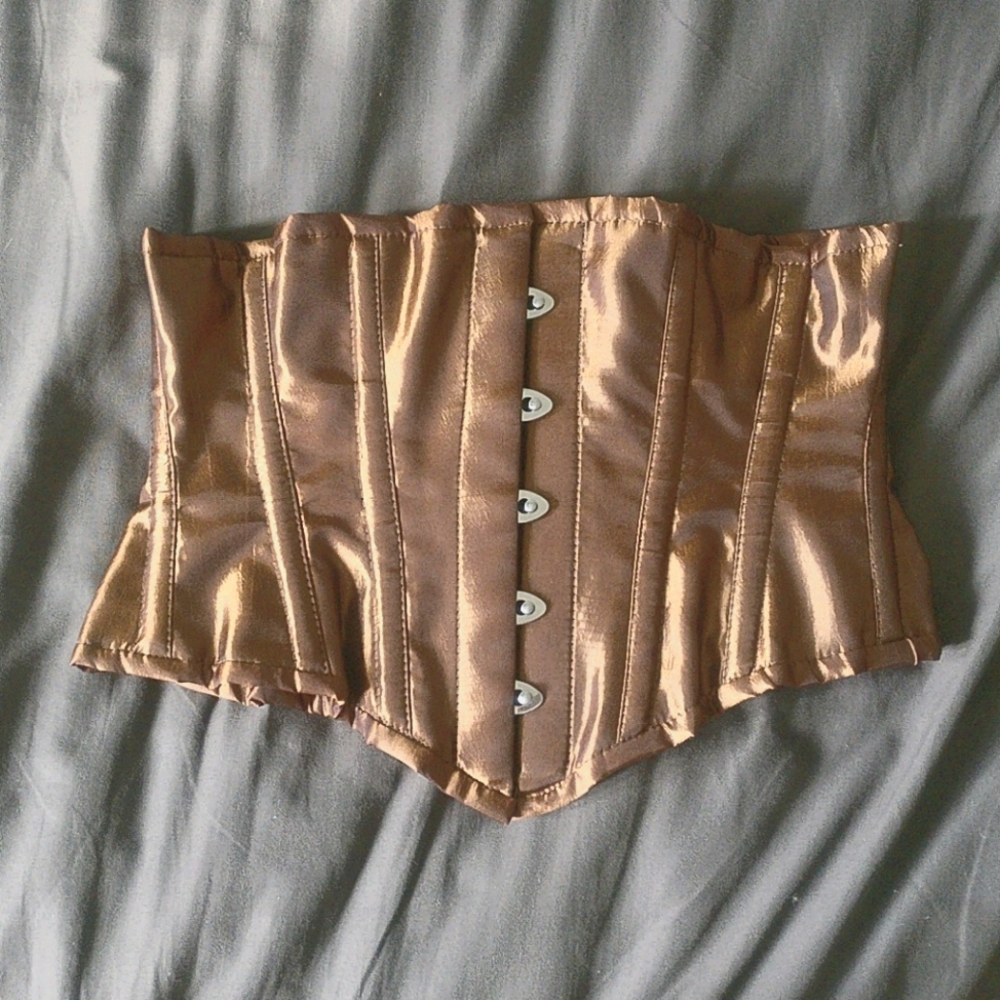 Bronze Steel Boned Corset